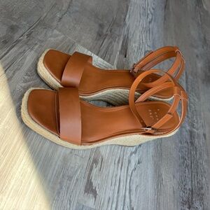 a new day Brown Wedges with Adjustable Ankle Strap